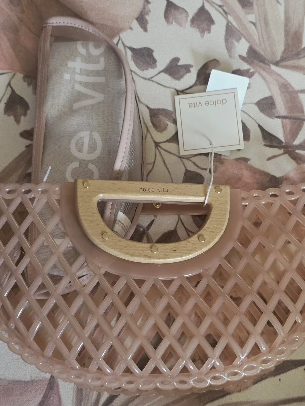 Dolce Vita Solandra Jelly Clutch - Blush Pink